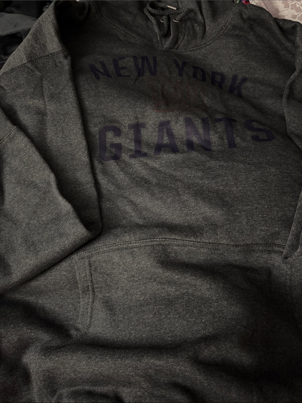Charcoal Gray New York Giant Pullover Hoodie